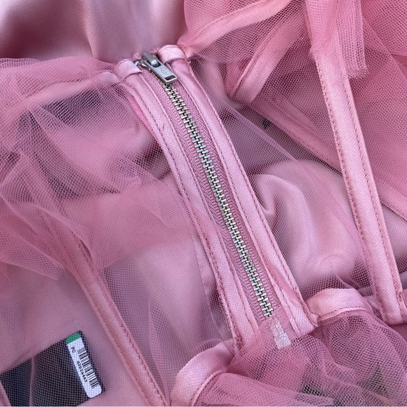 REVOLVE NBD SILAS TULLE Pink Ruffle Halter Top S - Picture 8 of 8